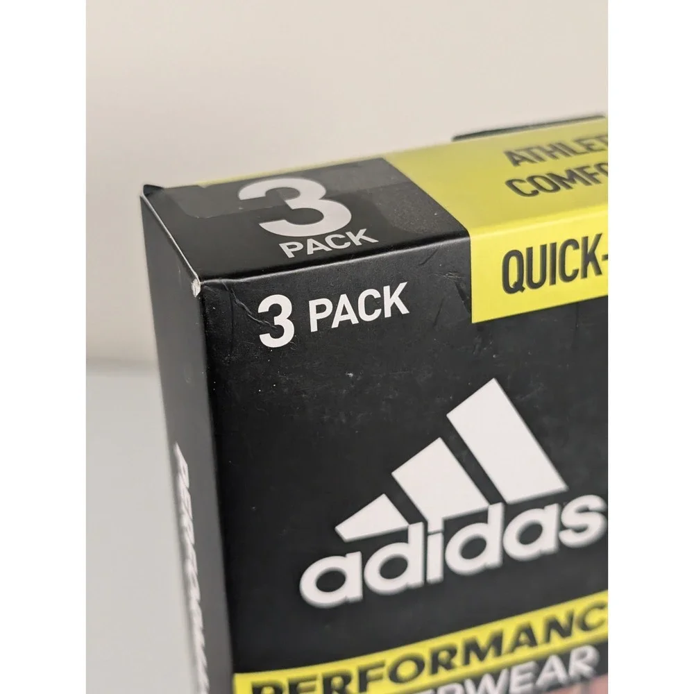Adidas Performance Underwear Boxer Briefs Men's US Size XXL Quick Dry Fabric 3pk